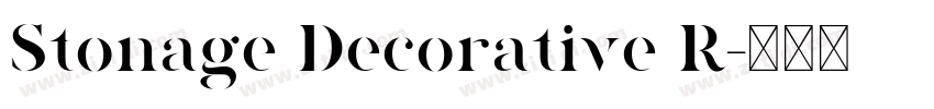 Stonage Decorative R字体转换